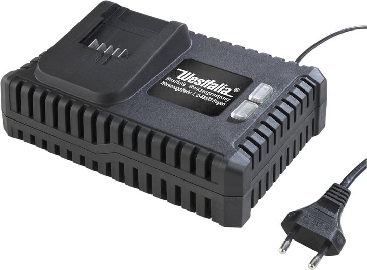 Produktbild Westfalia Akku-Schlagschrauber 18 Volt Li-Ion ASS 18 BL + Schnellladegerät ASLG 18 V Li - Ion, 3,0 Ah und Akku (Akkubetrieb)