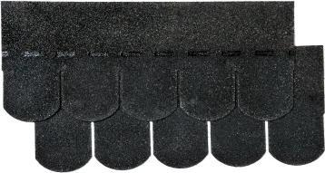 Actual product image Colibri Bitumen shingles Classic Black 14 pieces approx. 2sqm