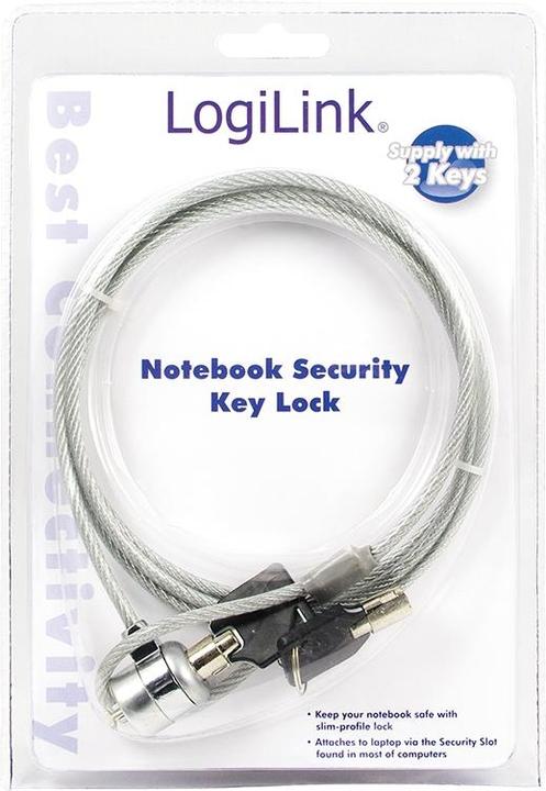 Image du produit LogiLink Antivol pour ordinateur portable avec 2 clés, protection contre le vol