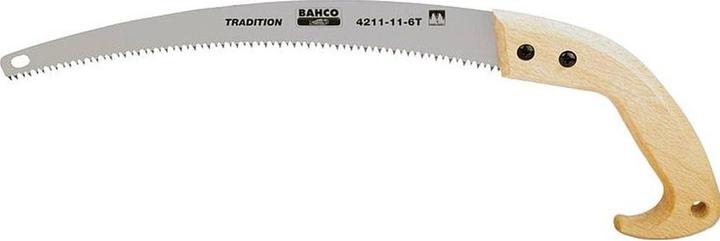 Actual product image Bahco Branch saw with resharpenable tooth tips and wooden handle, 6 teeth, 11"
