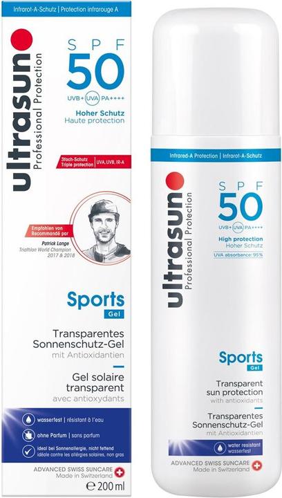 Image du produit Ultrasun Gel pour le sport (Crème solaire, SPF 50, 200 ml, 231 g)