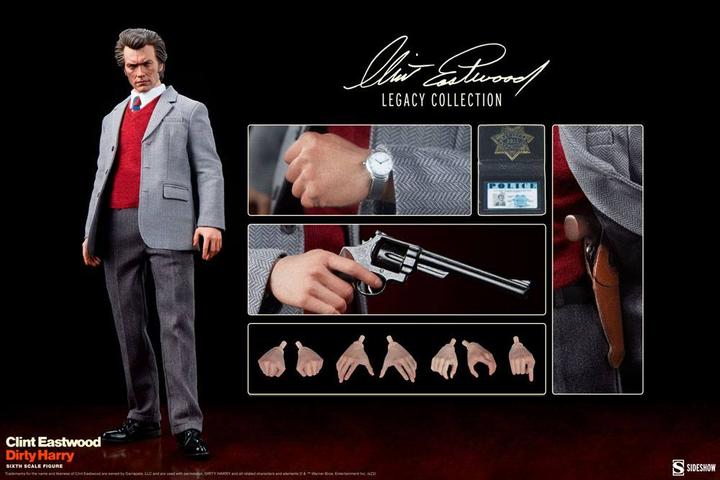 Actual product image Sideshow L'Inspecteur Harry figurine 1/6 Clint Eastwood Legacy Collection Harry Callahan 30 cm