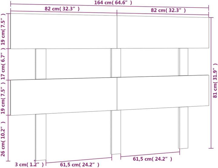 Produktbild VidaXL Lashonda (164 x 3 x 81 cm)