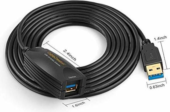 Actual product image StarTech 10 m active USB 3.0 SuperSpeed extension cable - plug/socket (10 m, USB 3.2 Gen 1)