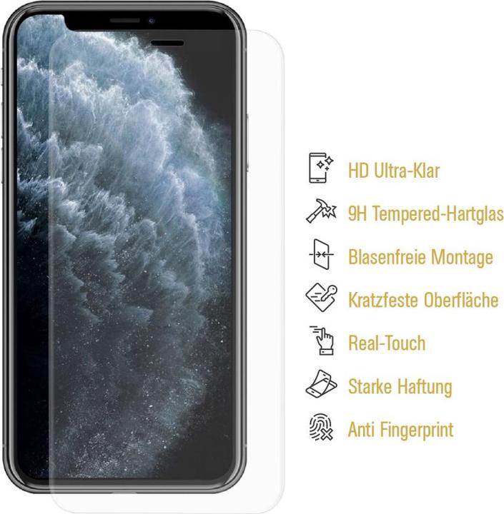 Produktbild Protectorking 1x 3D A++ echtes Tempered 9H Panzerhartglas KLAR (1 Stück, Apple iPhone 11)