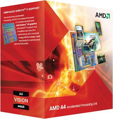 Productafbeelding AMD A4-3300 Apu, 2c/2t (FM1, 2.50 GHz, 2 -Core)