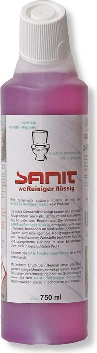 Valeurs nutritives et ingrédients Sanit Nettoyant WC liquide DIANA Bouteille de 750ml