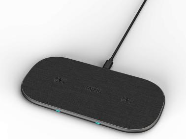 Produktbild Rapoo Kabelloses QI-Dual-Ladepad XC260, 20W, Grau (10 W)