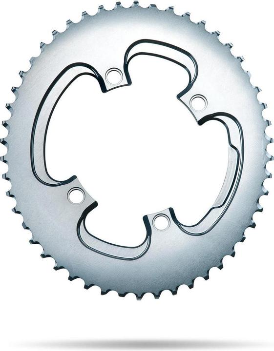 Image du produit AbsoluteBLACK aBLACK ROAD SILVER edition OVAL 110BCD 4 holes 2X chainring, asymmetric GREY TITANGRAUM (50)