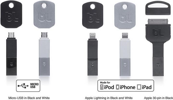 Immagine prodotto BlueLounge Kii Lightning, portachiavi per ricarica e sincronizzazione (0.05 m, USB 3.2 Gen 1)