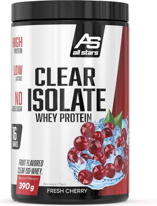 Actual product image All Stars Clear Isolate Whey Protein (390g tin) (Fresh Cherry, 1 pcs., 390 g)