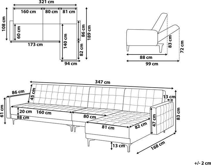 Actual product image Beliani Aberdeen (Corner sofa)