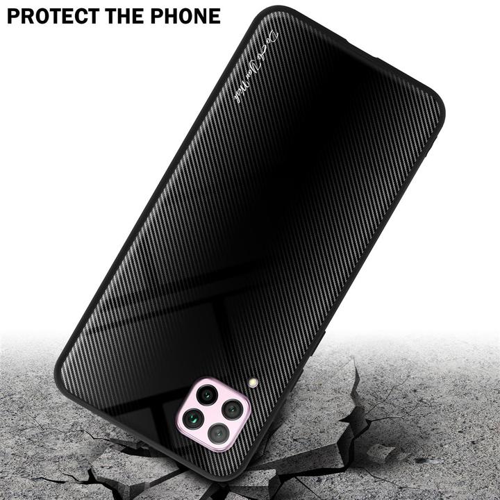 Actual product image Cadorabo TPU Striped Glass Cover (Huawei Nova 7i, Huawei P40 Lite)