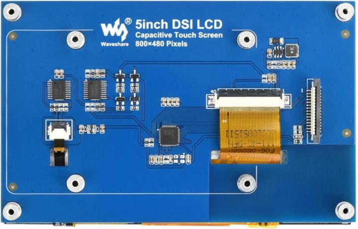 Image du produit WaveShare Écran tactile capacitif 5 pouces pour Raspberry Pi, interface DSI, 800×480