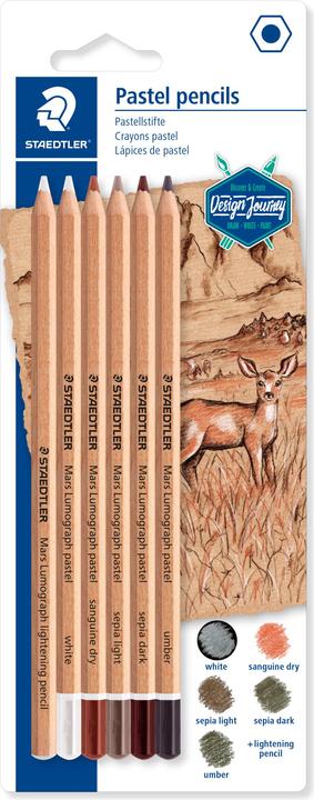 Actual product image Staedtler Mars Lumograph pastel 100P pastel pencils (6 colours, 6 x)