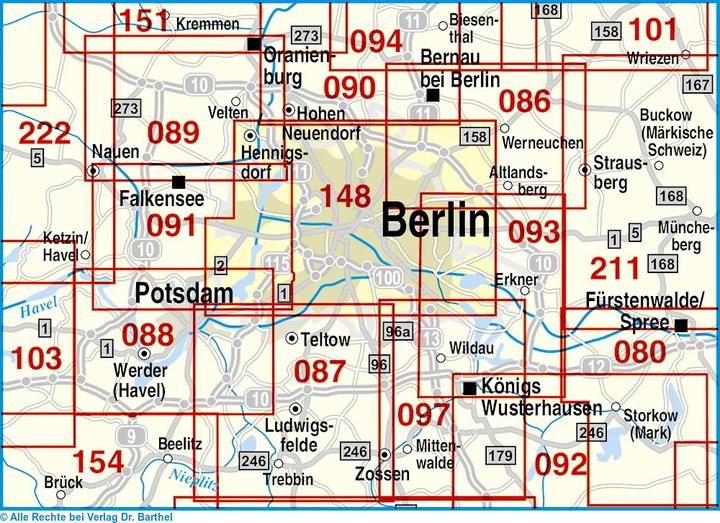 Actual product image Dr Barthel Maps. Berlin and surroundings