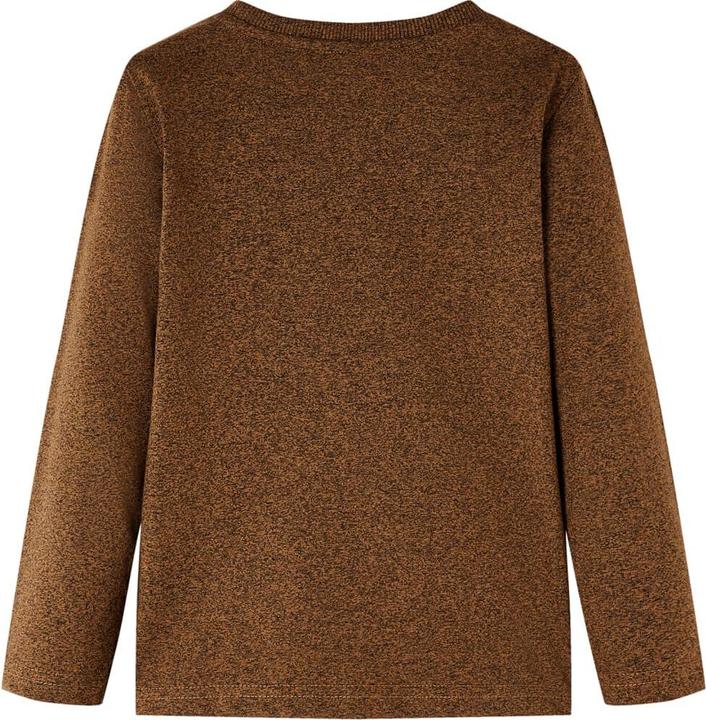 Actual product image VidaXL Children's long-sleeved shirt Cognac Melange 140,Material: 50 (140)