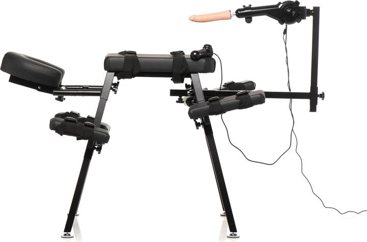 Master Series XR Brands Gehorsamsbank mit Sexmaschine Schwarz