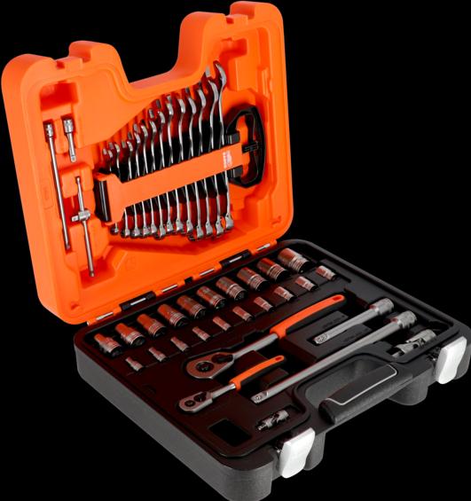 Actual product image Bahco 1/4" and 1/2" socket spanner set, metric, hexagonal, including combination spanner set - 41-t