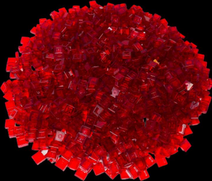 Immagine prodotto LEGO Piastrelle 1x1 trasparenti rosse - Classic, Basic, City - Piastrelle trasparenti rosse 3070b NUOVO!