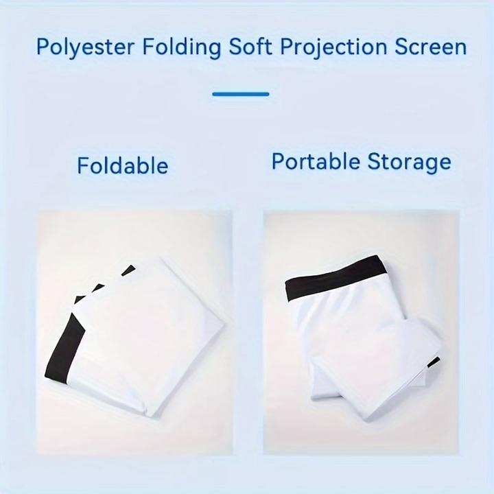 Produktbild PhoneLook Doppelseitige 16:9 Projektionsleinwand mit pflegeleichtem, bügelbarem Stoff (120 Zoll, 305 cm) (120", 16:9)