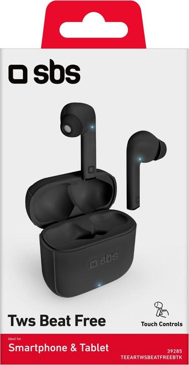 Image du produit SBS Casque TWS Beat Free avec chargeur 200mAh black (3.50 h, Sans fil)