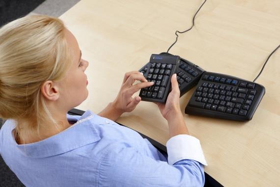 Produktbild Evoluent Goldtouch Tastatur USB Numerisch (DE, Kabelgebunden)