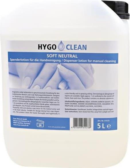 Hygoclean Handwaschseife "SOFT NEUTRAL", 5 Liter (Flüssigseife, 5000 ml)