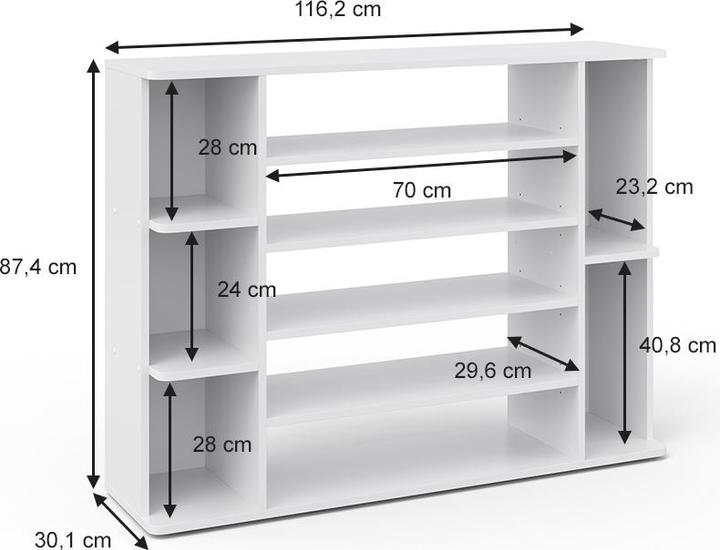 Actual product image Vicco Levin (117 x 87 x 30 cm)