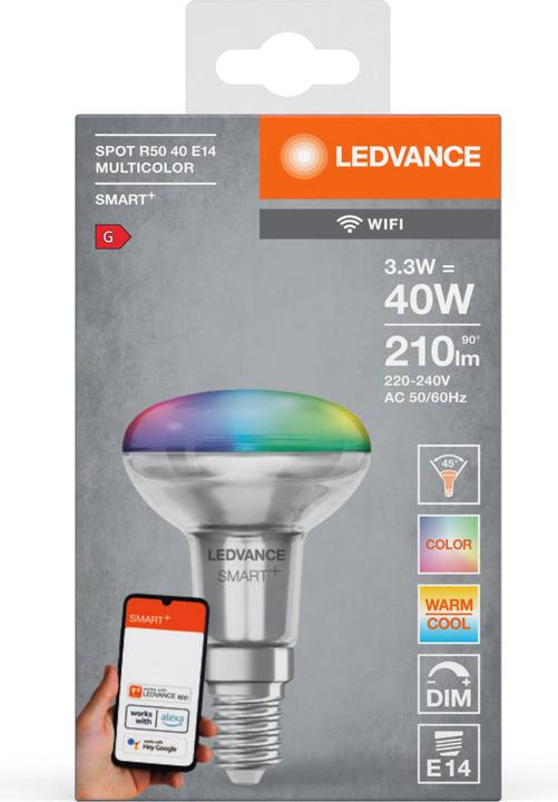 Image du produit Ledvance Smart+ Spot Concentra (E14, 3.30 W, 210 lm, 4 x, G)