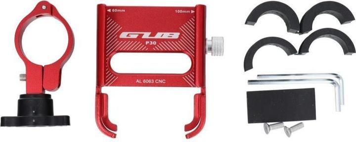 Produktbild OEM Bicycle accessory GUB bike holder for mobile phone P30 Aluminium red