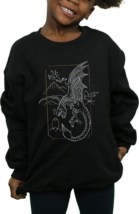 Produktbild Dragon Line Art Sweatshirt Mädchen (140, 146)