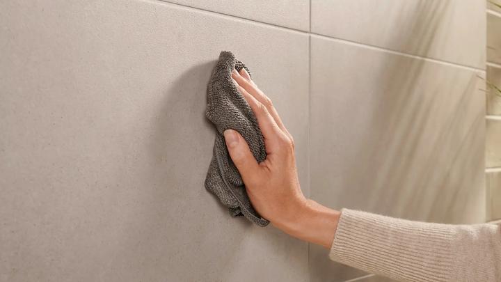 Actual product image tesa MOON GREY Towel hook incl. adhesive solution without drilling