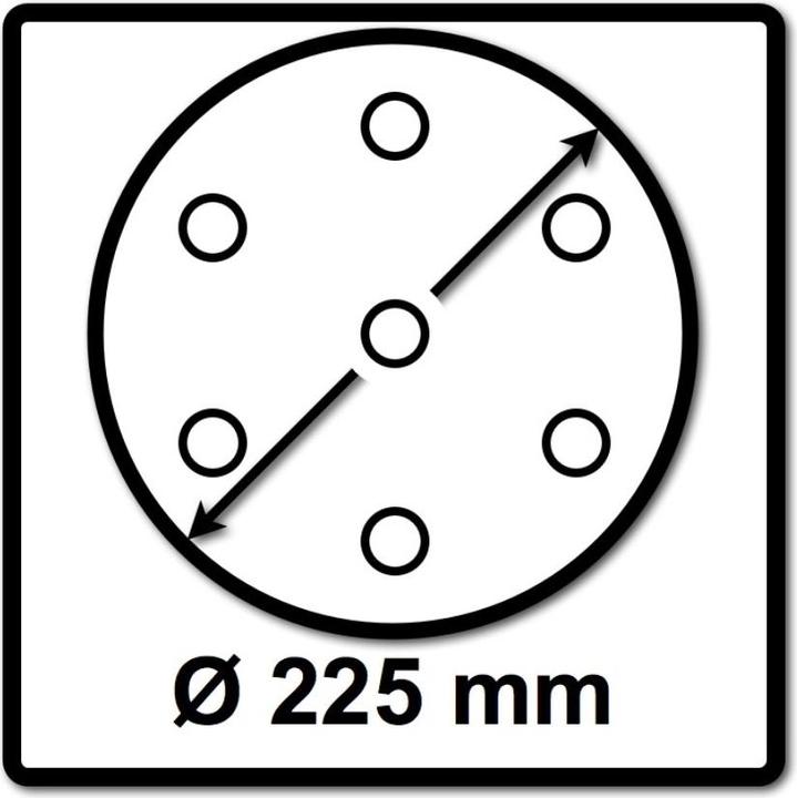 Produktbild Festool STF D225/128 Schleifscheibe Granat P120 225 mm 50 Stk. ( 2x 205657 ) für Langhalsschleifer (P120)