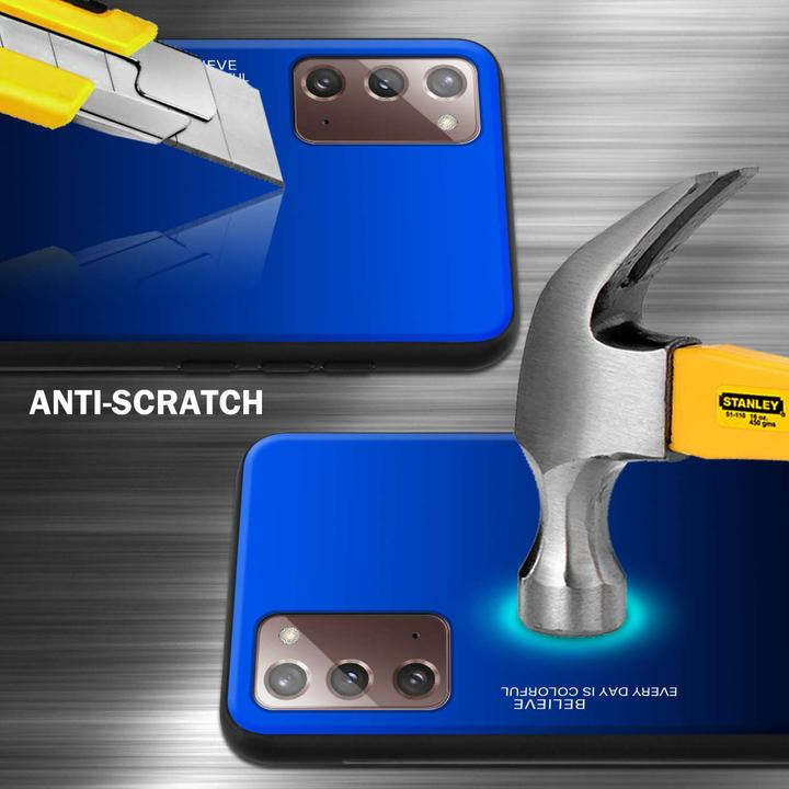 Actual product image Cadorabo Bumper Case for Samsung Galaxy NOTE 20 TPU 2 Farben Glas (Samsung Galaxy Note 20)