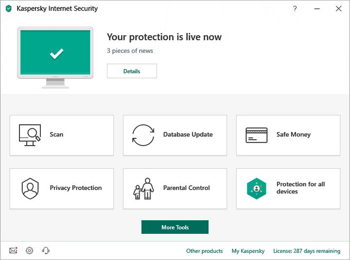 Immagine prodotto Kaspersky Sicurezza Internet 2019 (5 Utente, 12 mesi)