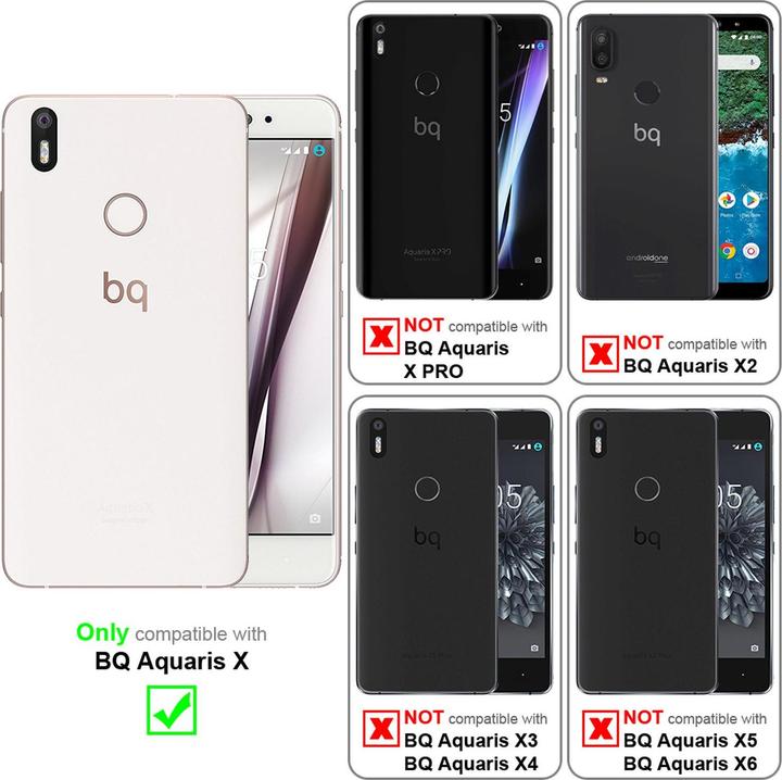 Actual product image Cadorabo Book Invisible Magnet Cover (BQ Aquaris X)