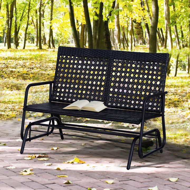 Actual product image Outsunny Rocking bench garden bench