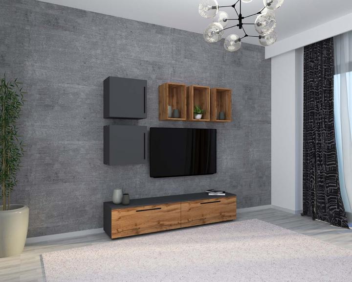 Image du produit VCM TV Lowboard Armoire de télévision Meuble de salon Meuble annexe Arila L (190 x 40 x 200 cm)