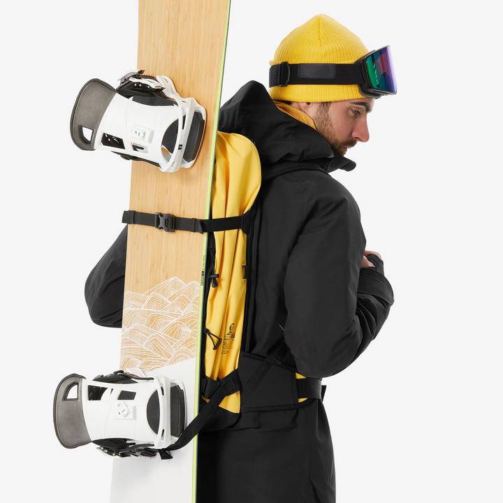 Actual product image Wedze Roll Top Strong Freeride 30 L Ski/Snowboard Backpack - Yellow (30 l)