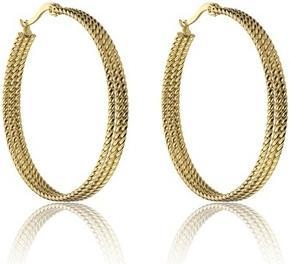 Marc Malone Zoe Gold Earrings - Statement Hoop Earrings