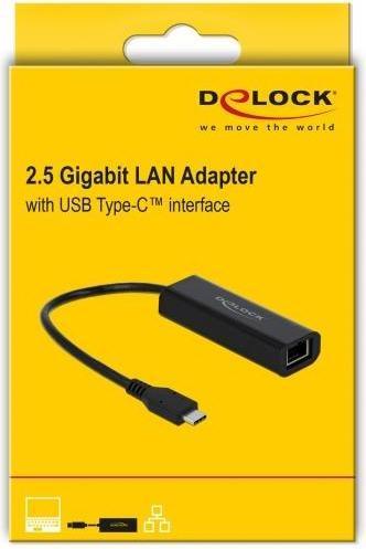 Produktbild Delock Adapter USB Type-C (USB-C, Thunderbolt 3, RJ45 2.5 Gigabit Ethernet (1x))
