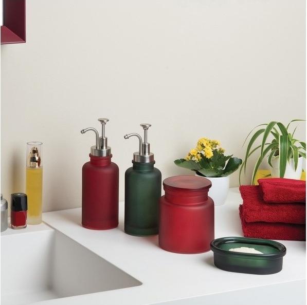 Actual product image spirella Storage Jar Yoko Dark Green, Glass