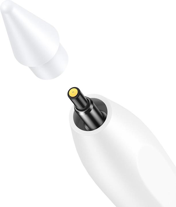 Actual product image Baseus Smooth Writing Stylus with LED Indicators (Active+Passive version) White (Including: Universal Type-