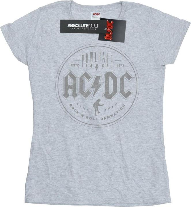 AC/DC Rock N Roll Damnation Schwarzes TShirt aus Baumwolle