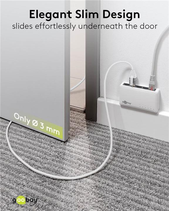 Image du produit Goobay Câble Ethernet USB-C 3.1 vers RJ45, Slim, 1 m (USB-C, RJ45 (1x))