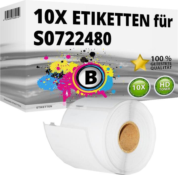 Produktbild Druckfuxx 1x Etikette für Dymo 99014 LabelWriter 310 320 330 Series 400 Duo SE 4