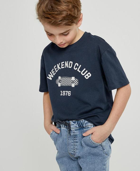 Produktbild La Redoute Collections T-Shirt mit rundem Ausschnitt und Aufdruck vorne (140)
