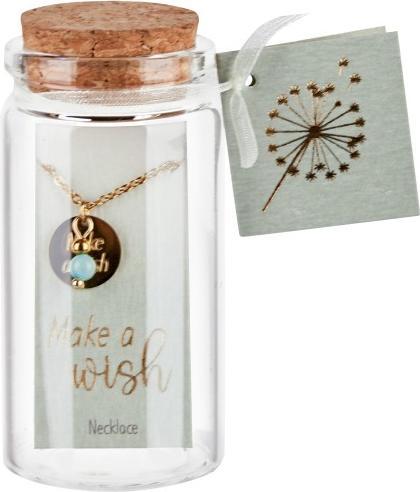 Image du produit HCA Collier - "Make a wish" - doré à l'or fin - quartz vert (Plaqué or, Acier inoxydable)