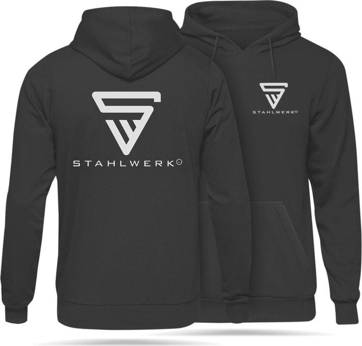 Image du produit Stahlwerk Sweat à capuche noir Pull à capuche taille XL 100% coton (XL)